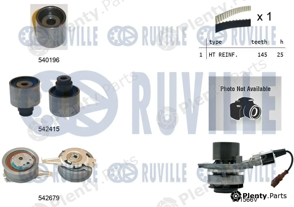 Ruville 5503762 — Water Pump & Timing Belt Kit