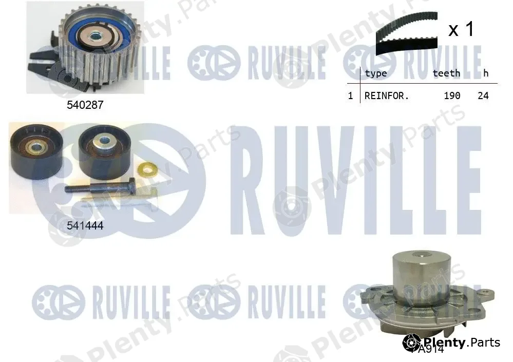 Ruville 5501331 — Water Pump & Timing Belt Kit