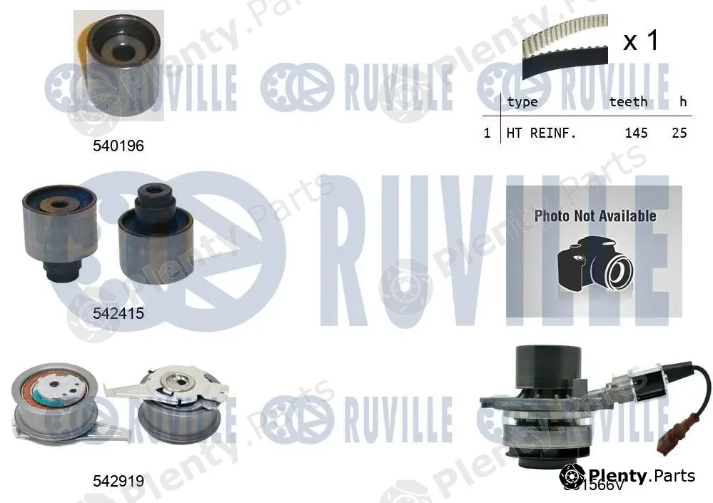 Ruville 5504982 — Water Pump & Timing Belt Kit