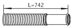 Dinex 21255 — Exhaust Pipe