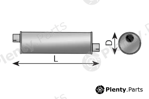 Dinex 21335 — Centre/Rear Muffler