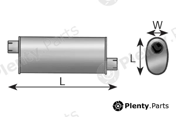 Dinex 49368 — Centre/Rear Muffler