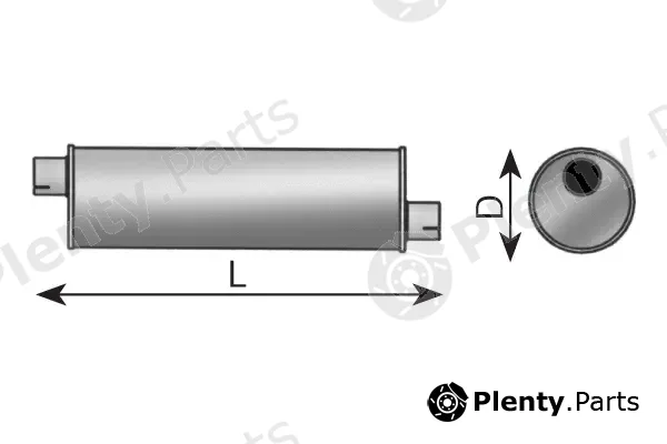 Dinex 21327 — Centre/Rear Muffler