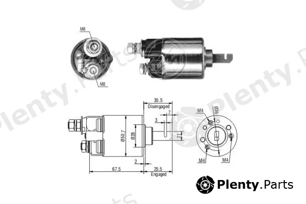 ERA ZM607 — Solenoid Switch, starter
