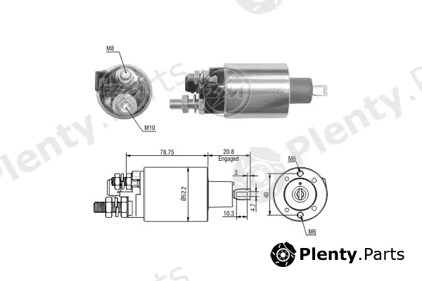 ERA ZM1482 — Solenoid Switch, starter