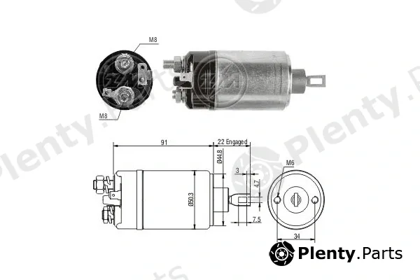 ERA ZM622 — Solenoid Switch, starter