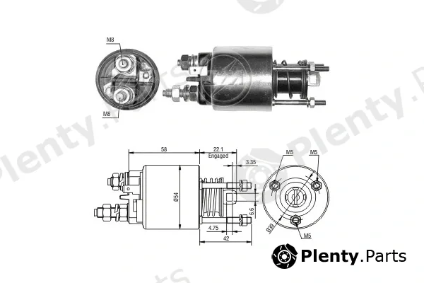 ERA ZM6595 — Solenoid Switch, starter