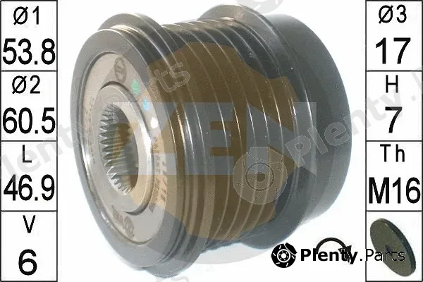 ERA ZN6012 — Alternator Freewheel Clutch De-coupler alternator pulley