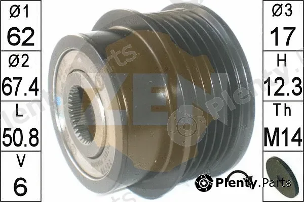ERA ZN6018 — Alternator Freewheel Clutch De-coupler alternator pulley