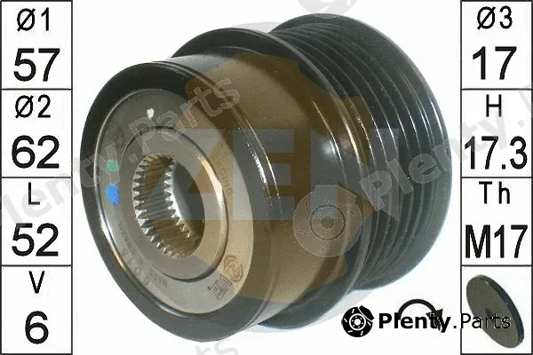 ERA ZN6015 — Alternator Freewheel Clutch De-coupler alternator pulley