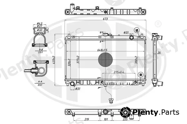 ERA 673320 — Radiator, engine cooling