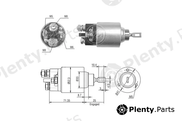 ERA ZM378 — Solenoid Switch, starter
