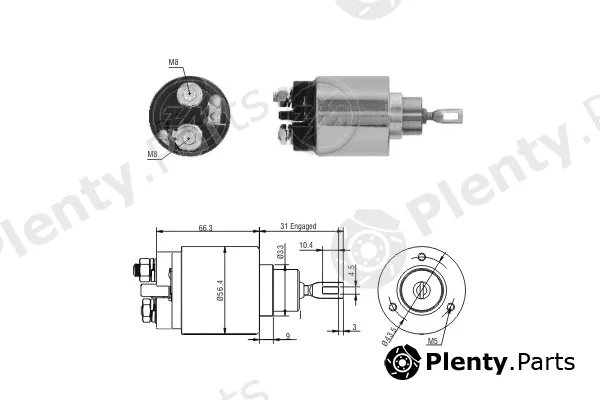 ERA ZM2873 — Solenoid Switch, starter