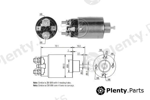 ERA ZM4699 — Solenoid Switch, starter