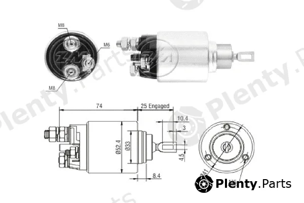 ERA ZM1381 — Solenoid Switch, starter