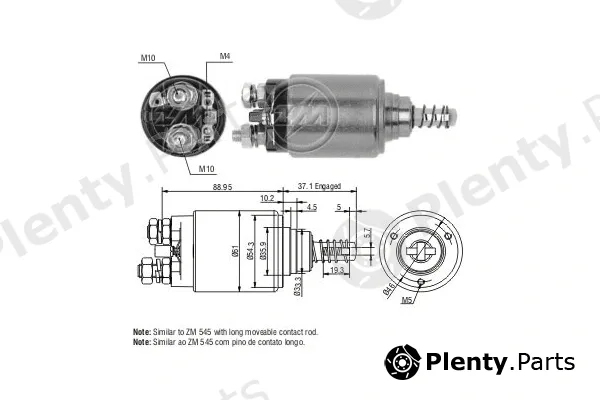 ERA ZM1545 — Solenoid Switch, starter