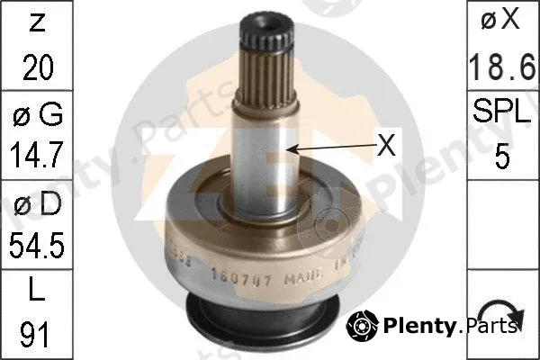 ERA ZN1563 — Freewheel Gear, starter