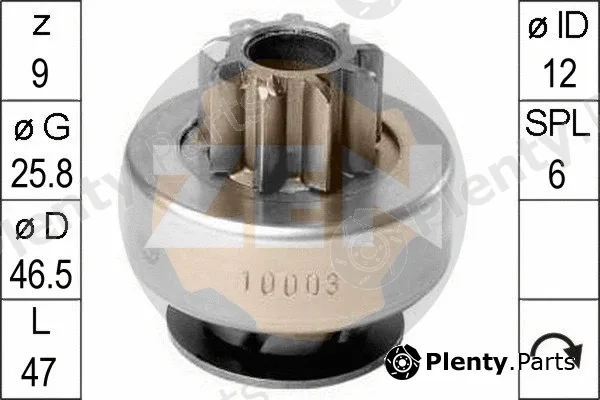 ERA ZN10003 — Freewheel Gear, starter