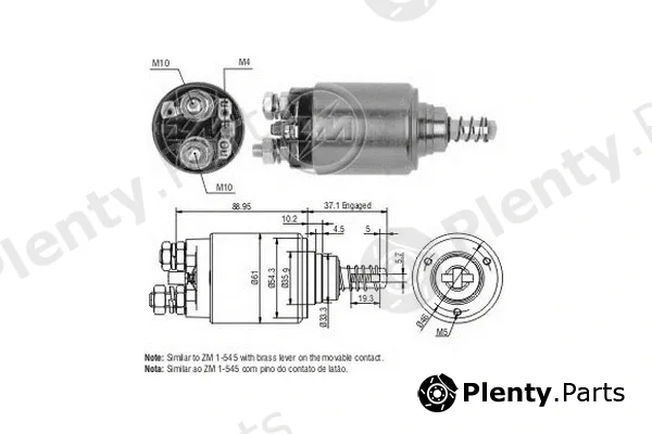ERA ZM649 — Solenoid Switch, starter