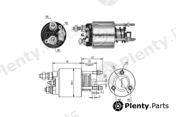 ERA ZM2595 — Solenoid Switch, starter