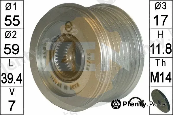 ERA ZN5656 — Alternator Freewheel Clutch Over running alternator pulley