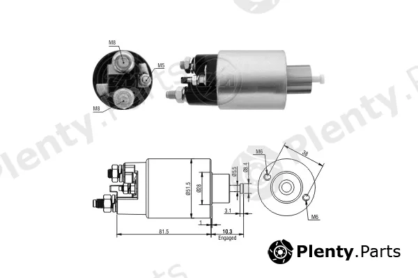 ERA ZM1993 — Solenoid Switch, starter
