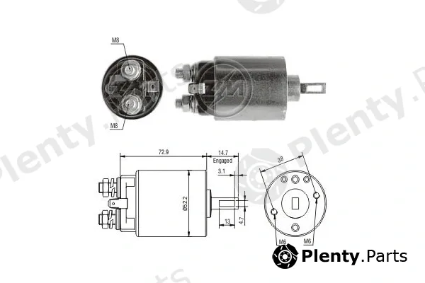 ERA ZM682 — Solenoid Switch, starter