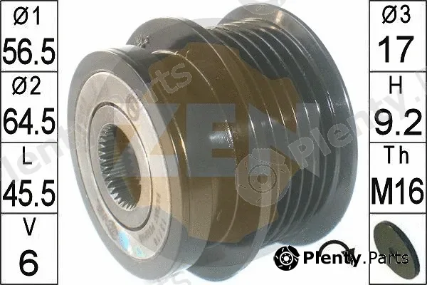 ERA ZN6003 — Alternator Freewheel Clutch De-coupler alternator pulley
