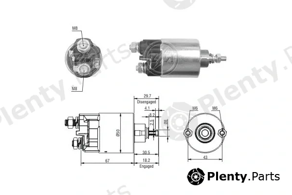 ERA ZM709 — Solenoid Switch, starter
