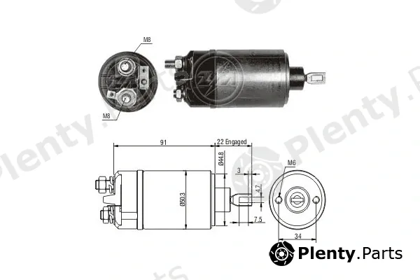 ERA ZM621 — Solenoid Switch, starter