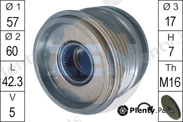 ERA ZN5508 — Alternator Freewheel Clutch Over running alternator pulley