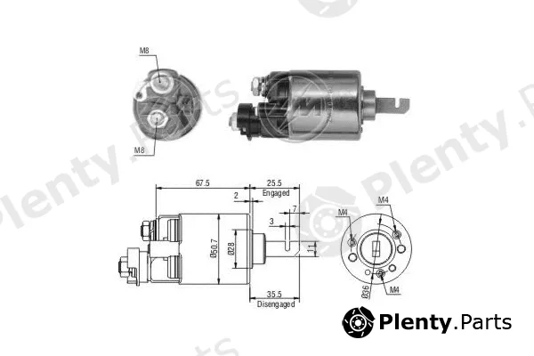 ERA ZM604 — Solenoid Switch, starter