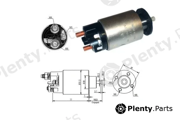 ERA ZM3993 — Solenoid Switch, starter