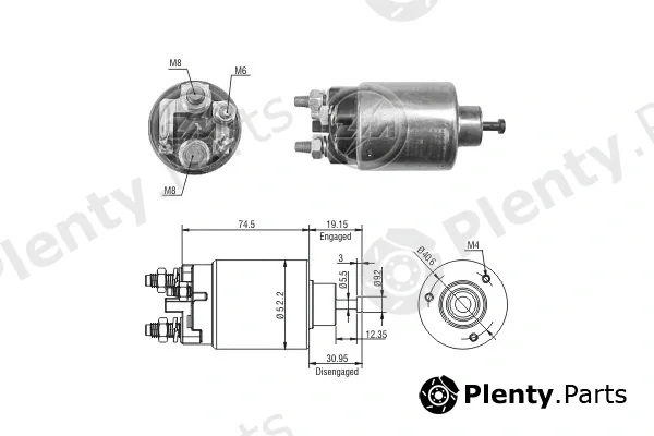 ERA ZM2860 — Solenoid Switch, starter