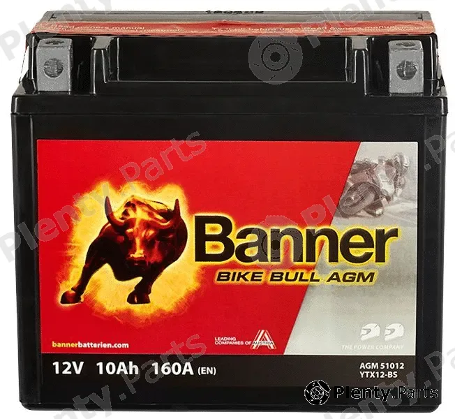 BannerPool 021510120100 — Starter Battery Bike Bull AGM