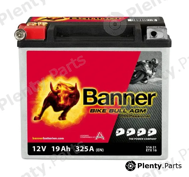 BannerPool 024516210101 — Starter Battery Bike Bull AGM PROfessional