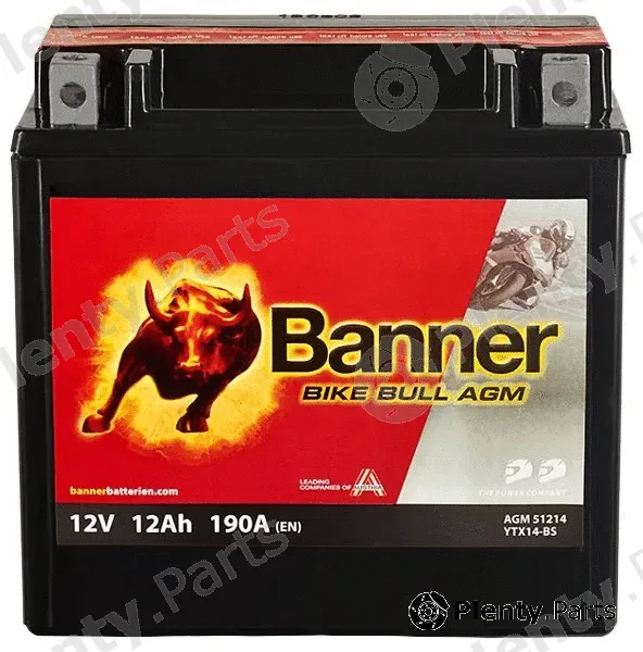 BannerPool 021512140100 — Starter Battery Bike Bull AGM