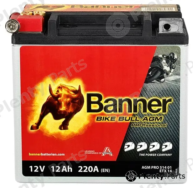 BannerPool 024514010101 — Starter Battery Bike Bull AGM PROfessional