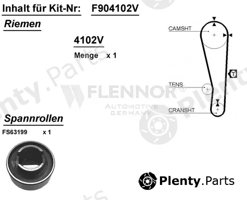 Flennor F904102V — Timing Belt Kit