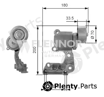 Flennor FS99470 — Tensioner Pulley, V-ribbed belt