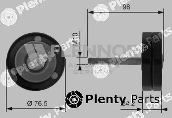 Flennor FS99424 — Deflection/Guide Pulley, V-ribbed belt