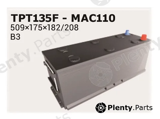 Ipsa TPT135F — Starter Battery Polar Truck