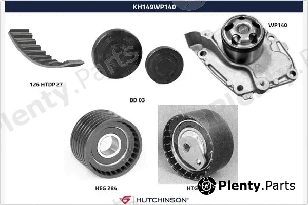 Hutchinson KH149WP140 — Water Pump & Timing Belt Kit