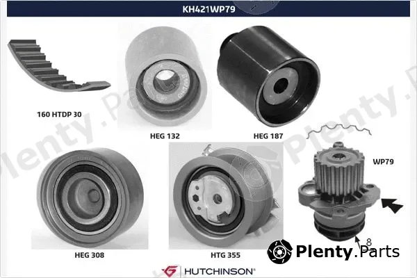 Hutchinson KH421WP79 — Water Pump & Timing Belt Kit
