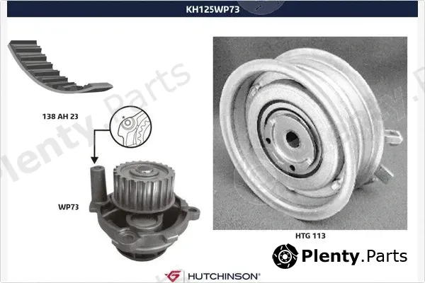 Hutchinson KH125WP73 — Water Pump & Timing Belt Kit
