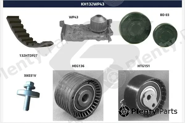 Hutchinson KH132WP43 — Water Pump & Timing Belt Kit
