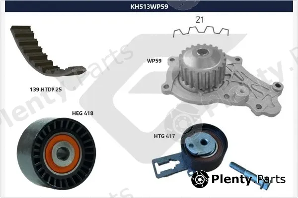 Hutchinson KH513WP59 — Water Pump & Timing Belt Kit