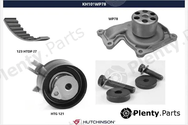 Hutchinson KH101WP78 — Water Pump & Timing Belt Kit