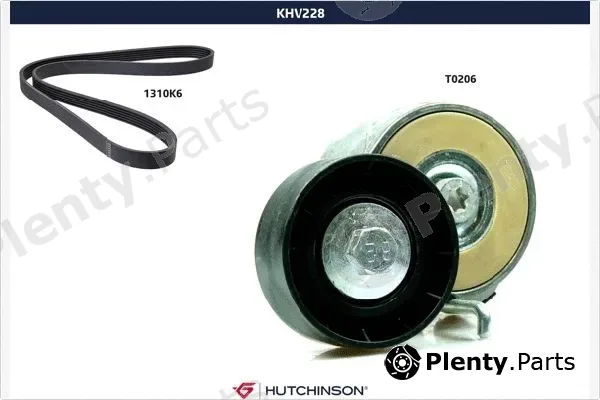 Hutchinson KHV228 — V-Ribbed Belt Set