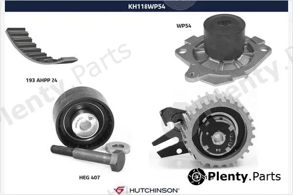 Hutchinson KH118WP54 — Water Pump & Timing Belt Kit